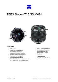 ZEISS Biogon T* 2/35 M42-Iのプレビュー画像