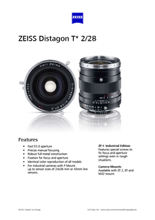 ZEISS Distagon T* 2/28のプレビュー画像