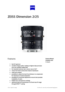 ZEISS Dimension 2/25のプレビュー画像