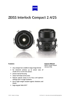 ZEISS Interlock Compact 2.4/25のプレビュー画像