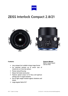 ZEISS Interlock Compact 2.8/21のプレビュー画像