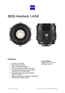 ZEISS Interlock 1.4/50のプレビュー画像