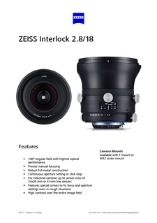 ZEISS Interlock 2.8/18のプレビュー画像