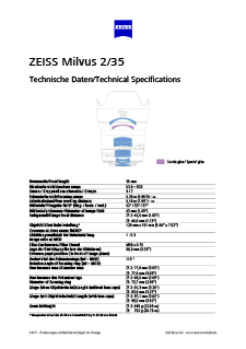 ZEISS Milvus 2/35のプレビュー画像