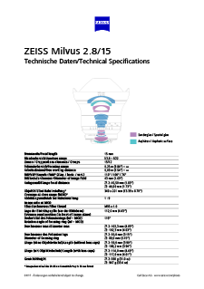 ZEISS Milvus 2.8/15のプレビュー画像
