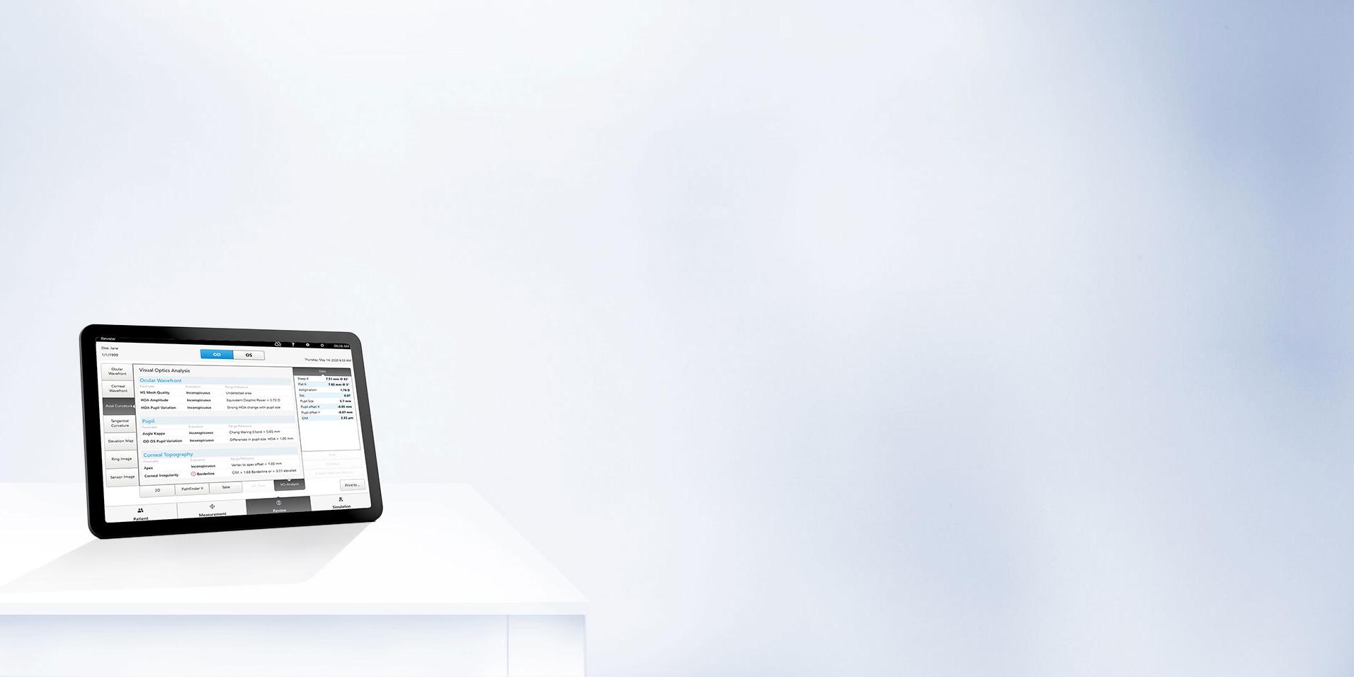 お客様の視機能と目の状態の包括に把握