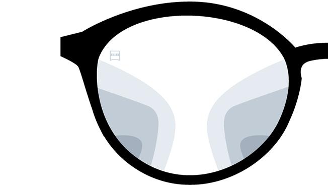 ZEISS Progressive Precision Pureの見え方。画像は、レンズを通した光景のイメージです。